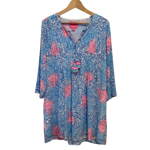 Lilly Pulitzer Harbor Tunic Dress She She Shells Size M - Picture 1 of 6